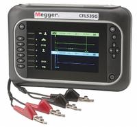 MEGGER Time Domain Reflectometer: Dual Channel Time Domain Reflectometers, CAT III 300V/CAT IV 150V (MPN CFL535G). Key specifications — Data Logger: Yes; Testing Functions: Impedance Detection; Brand: MEGGER; Display Screen Type: LCD; IP Rating: IP54; Includes: Charger.