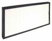 GRAINGER Minipleat Air Filter: 10 in x 20 in x 2 in, Synthetic, Plastic, No Header, MERV 11 (MPN 33E950). Key specifications — Brand: GRAINGER; Frame or Header Material: Plastic; Media Material: Synthetic.