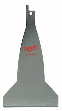 MILWAUKEE Scraper Blade: Reciprocating Saw Compatible, Steel, 5 1/2 in Lg (MPN 49-00-5456). Key specifications — attr1170545: Steel; attr1179906: Reciprocating Saw; attr1179907: Scraper Blade; attr1170553: MILWAUKEE.