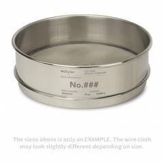 ADVANTECH Standard Stainless Steel Cloth Test Sieve: Stainless Steel, 8 in Outside Dia, 2 5/8 in Ht (MPN 45SS8F). Key specifications — Screen Material: Stainless Steel; Brand: ADVANTECH; Frame Material: Stainless Steel; Standards: ASTM E11; US Standard Screen Size: #45.