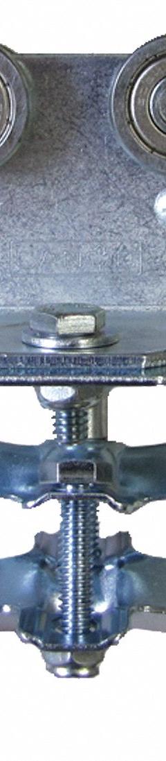 GLEASON Festoon Intermediate Trolley: C-Rail, Round, 0.6 in – 0.94 in, 3.97 in Overall Lg (MPN C35-RC-12). Key specifications — Compatible Cable Type: Round; Trolley Wheel Material: Steel; Brand: GLEASON; Compatible Track Type: C-Rail; Material: Steel.