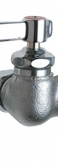 CHICAGO FAUCETS Straight Service Sink Faucet: Wall, Widespread, Cast Brass, Polished Chrome (MPN 305-RCF). Key specifications — Color/Finish: Polished Chrome; Includes: Pail Hook.