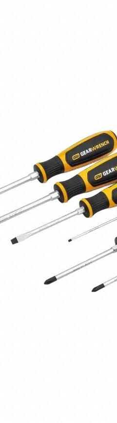GEARWRENCH Screwdriver Sets: 1-10 Pieces, 6 Pieces, Phillips/Slotted Tip, 8 1/4 in Overall Lg, Tray (MPN 80050H). Key specifications — attr1205274: GEARWRENCH; attr1205269: 2 mm.
