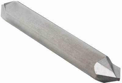 APPROVED VENDOR Chamfer Mill: Carbide, Double End, 2 Flute, 60°, 1/2" Mill Dia, 3" OAL (MPN 209-262500) - Double-End Carbide Chamfer Mills