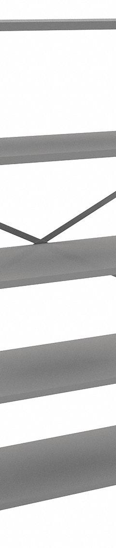 TENNSCO Metal Shelving: Standalone, Light-Duty, 36 in x 18 in, 72 in Overall Ht, 5 Shelves (MPN ESP-1836). Key specifications — Frame Material: Steel; Shelving Material: Steel; Assembled: Unassembled; Color: Medium Gray; Brand: TENNSCO.