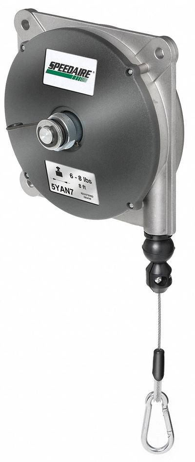 SPEEDAIRE Tool Balancer: Non-Locking, 8 lb Max. Tool Wt, 8 ft Cable Lg, Die Cast Aluminum - General Purpose Tool Balancers
