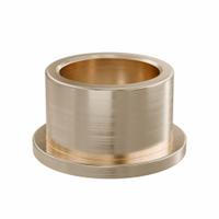 Flanged Sleeve Bearing: Bronze, SAE 841, 14 mm Bore, 18 mm OD, 12 mm Lg, -35°F to 300°F, 10 PK (MPN FFM1418-12B). Key specifications — System of Measurement: Metric; Material Grade: SAE 841; Flange Type: Flanged; Brand: OILITE.