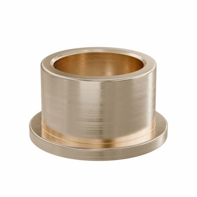 OILITE Flanged Sleeve Bearing: Bronze, SAE 841, 14 mm Bore, 18 mm OD, 12 mm Lg - Lubricated General Purpose Metallic Flanged Sleeve Bearings