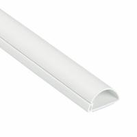 Raceway: Mini, 1 3/16 in Wd, 9/16 in Ht, 118 in Lg, Plastic, White (MPN US/R3D3015W/GR). Key specifications — Finish: Semi Gloss; Brand: D-LINE; Color: White; Item [MERCH]: Raceway; Mounting Style: Adhesive; Material: PVC; Paintable: Yes; Series [MERCH]: Mini.