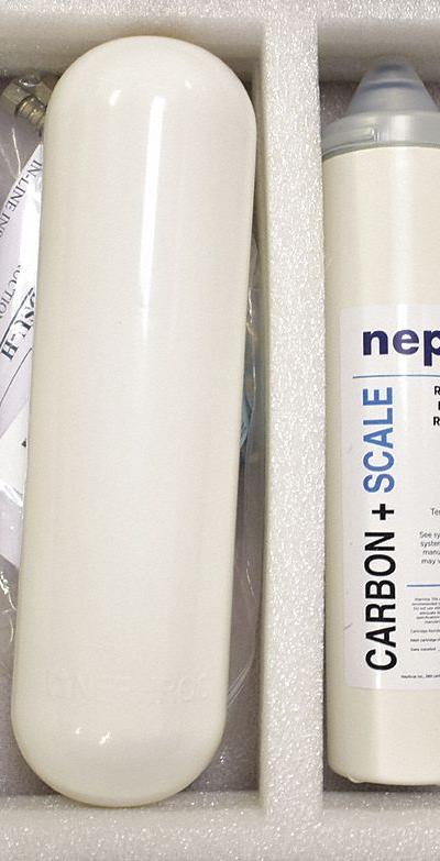 NEPHROS Inline Water Filter: 0.005 micron, 2 gpm, 13 in Overall Ht - Ice Machine & Refrigerator Water Filter Systems