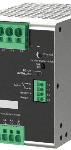 MURRELEKTRONIK DC Power Supply: DIN Rail, 960 W Output Power - Rated, 21.3 A Current - Output (MPN 9000-17337-2521110). Key specifications — attr1044898: Three; attr1044874: Aluminum; attr1044879: 450.5 to 810V DC; attr211400: MURRELEKTRONIK.