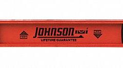 JOHNSON LEVEL I-Beam Level: Level & Plumb, I-Beam, Cushioned, Cushioned, 48 in Overall Lg, 0, 0.029° (MPN 1253-4800). Key specifications — attr934734: 1253-4800; attr934735: JOHNSON LEVEL; attr939796: Acrylic; attr983962: Aluminum; attr939959: Top & Side Read; attr939953: Removable End Caps.
