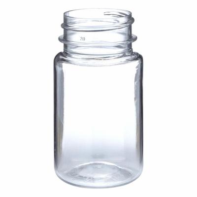 QORPAK Wide Mouth Bottle: PET, 60 mL, 2 fl oz, Colorless, 33-400, No Closure, No Closure - PET Wide Mouth Round Lab Bottles
