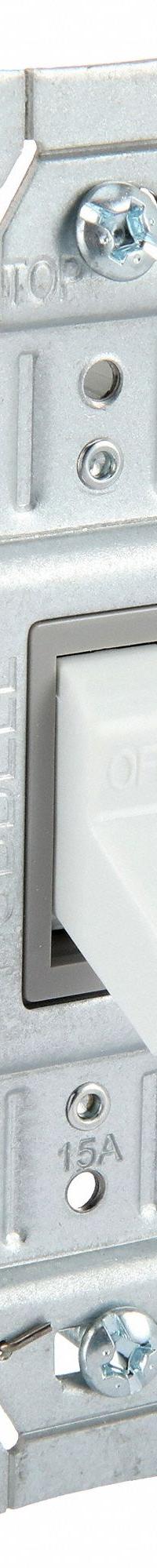 HUBBELL Wall Switch: Toggle Switch, Single Pole, Maintained, White, 120/277V AC, 15 A (MPN CSB115W). Key specifications — Illuminated: No; Voltage Rating: 120/277V AC.