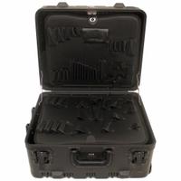 PLATT Protective Case: 14 5/8 in x 17 1/2 in x 9 in Inside, Black, Mobile, 18 lb Wt, 2 Wheels (MPN 369TH-SGSH). Key specifications — Closure Type: TSA Combo Lock with Recessed Latches; Brand: PLATT; Carry-On Size: No.