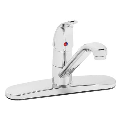 SPEAKMAN Low Arc Kitchen Faucet: Commander, Metal, Single-Post, Deck, 3 Mounting Holes - Single-Post Kitchen Faucets