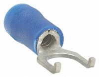 GRAINGER Fork Terminals: Blue, Vinyl, #8 Stud Size, 16 AWG – 14 AWG Wire Range, Flanged Fork, 600 V (MPN 24C933). Key specifications — Barrel Style: Insulation Grip; Manufacturer Part Number: 24C933; Brand: GRAINGER.