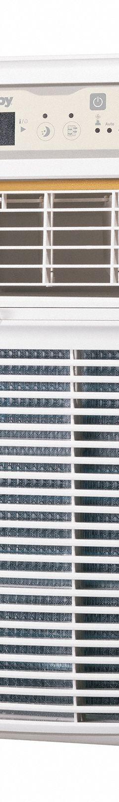 DANBY Window Air Conditioner: 350 sq ft, 8,000 BtuH, 115V AC, 5-15P, Cooling Only, Slide Out (MPN DVAC080B2WDB). Key specifications — Brand: DANBY; Combined Energy Efficiency Ratio (CEER) Rating: 10.8; Voltage: 115V AC; NEMA Plug Configuration: 5-15P; Special Features_Broad: Remote Control.