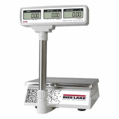 RICE LAKE WEIGHING SYSTEMS Food Scale: 9 1/2 in Weighing Surface Dp, 11 3/4 in Weighing Surface Wd (MPN 168100). Key specifications — Readability: 0.01 lb/0.005 kg/0.2 oz; Brand: RICE LAKE WEIGHING SYSTEMS; IP Rating: Not IP Rated.