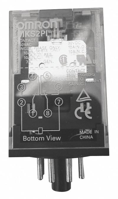 OMRON General Purpose Relay: Socket Mounted, 10 A Current Rating, 24V AC, DPDT - Socket-Mounted Relays
