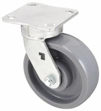 APPROVED VENDOR Plate Caster: Corrosion-Resistant, Swivel, Nylon, 8 in Wheel Dia, 2 in Wheel Wd (MPN P25S-N080K-14-001). Key specifications — Wheel/Tread Color: Gray; Brand: APPROVED VENDOR; Roll Up: Swivel.