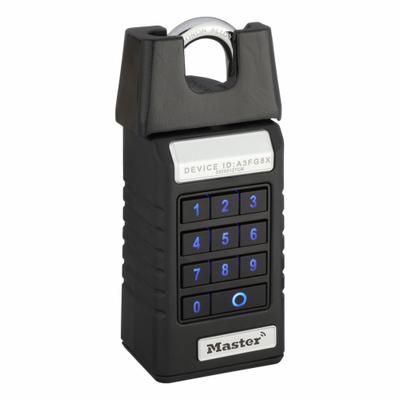 MASTER LOCK Bluetooth Padlock: Black, Covered Shackle - Covered Shackle Bluetooth Padlocks