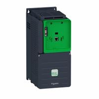 SCHNEIDER Variable Frequency Drive: In Phase Three, Out Phase Three, 15 hp, No Bypass, Programmable (MPN ATV930D11N4ZU). Key specifications — Style: Compact; Color: Black/Green; Output Phase: Three.