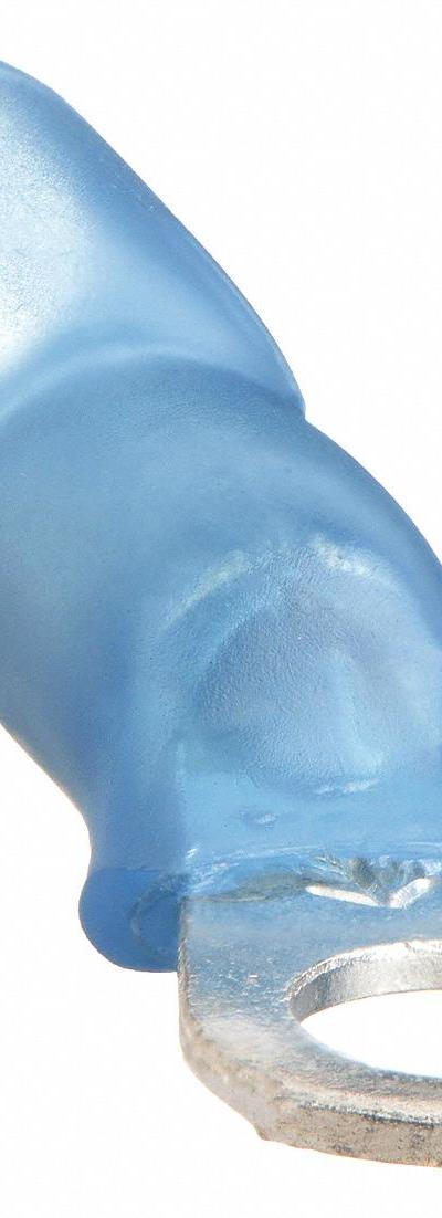 3M Ring Terminal: Blue - Insulated Ring Terminals with Heat Shrink
