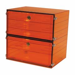 Acrylic Desiccator with Gas Port: Rectangular, 0.88 cu ft Capacity, Acrylic, 18 in Overall Wd (MPN 862-CGA/NS). Key specifications — Includes: Built-In Hygrometer; Material: Acrylic; Brand: PLAS-LABS; Desiccator Shape: Rectangular.