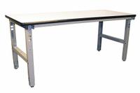 PRO-LINE Workbench: Adj Ht, Laminate, 72 in x 36 in, 850 lb Overall Load Capacity, Gray (MPN IWB7236P). Key specifications — Brand: PRO-LINE.