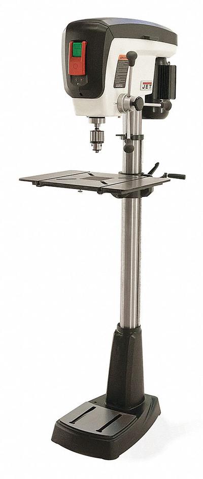 JET Floor Drill Press: Belt, 115/230V AC, Fixed Speed, 210 RPM – 3,500 RPM - Floor Stand Drill Presses for Wood