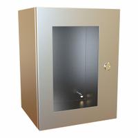 HAMMOND Electrical Enclosure: Stainless Steel, 16 in x 12 in x 10 in, NEMA 12/13/3R/4/4X, Hinged (MPN EN4SD161210WSS). Key specifications — Brand: HAMMOND; Closure Method: 1/4-Turn Latch; Enclosure Material: Stainless Steel; Knockouts: Not Included.