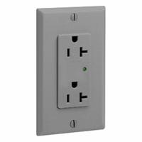 LEVITON Plugs and Receptacles: Duplex, 5-20, Gray, 125V AC, 20 A, 2 Pole / 3 Wire (MPN 5380-GY)