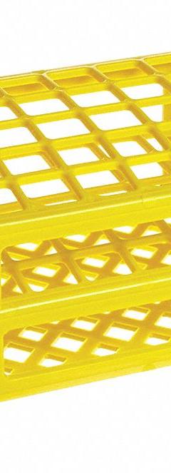 Tube Rack: Polypropylene, Yellow, (60) Wells, 60 Compartments, Benchtop (MPN HS243077Y). Key specifications — Material: Polypropylene; Mounting Location: Benchtop; Color: Yellow; Product Type: Test Tube Rack; Total Holding Capacity: (60) Wells; Brand: HEATHROW SCIENTIFIC.