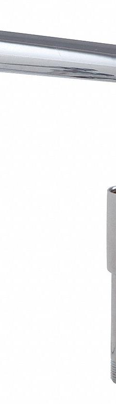 ENCORE Spout: Chrome, 2.2 gpm Flow Rate, 3/8 in Inlet Connection Size, NPT (MPN KL55-7008). Key specifications — Brand: ENCORE; Color/Finish: Chrome.