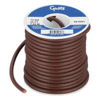 GROTE Primary Automotive Wire: GPT, 25 ft, 1 Conductor, 12 AWG, Brown, 60 V Volt (MPN 89-6001). Key specifications — Brand: GROTE.