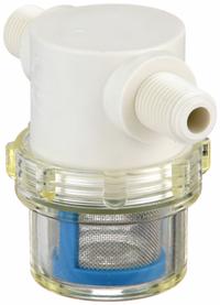 RON-VIK Inline Strainer: Nylon, 1/2 in, NPT, Mesh, 0.0117 in Screen Size, 100 psi Max. Op Pressure (MPN 5586990). Key specifications — Screen Material: Stainless Steel; Bowl Color: Clear; Material: Nylon; Brand: RON-VIK; Seal Material: Fluoroelastomer; Color: White.
