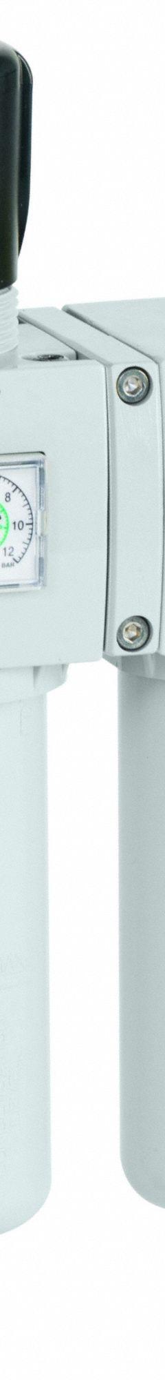 NUMATICS Filter Regulator Assembly: 3/8 in NPT, 4,450 lpm, 10 bar Max Op Pressure, 5 micron, Mist (MPN A652A0000008711). Key specifications — attr109588: 652; attr109546: Manual - Semi-automatic Drain; attr109524: NUMATICS.