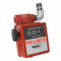 FILL-RITE Mechanical Flowmeter: Mechanical Fuel Transfer Meter, B20/Diesel/E15/Gasoline/Kerosene (MPN 806C). Key specifications — Display Type: Mechanical; Brand: FILL-RITE; O-Ring Material: Buna-N; Accuracy: +/-1%; Seal Material: Buna-N; Output Type: Standard Frequency Pulse; Unit Of Measure: Gallons.