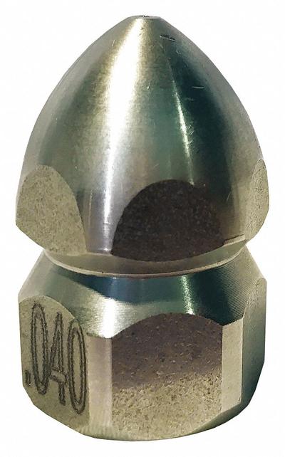 APPROVED VENDOR Sewer Nozzle: 4 Nozzle Size, 5,000 psi, 4.47 gpm, 5000 to 6000 psi - Jetted Sewer Nozzles