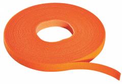 RIP-TIE Hook-and-Loop Cable Tie Roll: 15 ft Lg, 0.75 in Wd, 50 lb Tensile Strength, Orange (MPN W-15-MRL-O). Key specifications — Color: Orange; Material: Polyethylene; Brand: RIP-TIE.