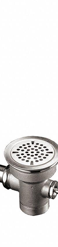ENCORE Drain Assembly: Brass, Nickel, 4 1/2 in Overall Dia, Threaded, 1 1/2 in Pipe Dia (MPN D10-7415-IB). Key specifications — Product Type: Drain Assembly; Brand: ENCORE; Finish: Nickel; Material: Brass; Includes: Strainer.