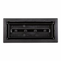 Floor Register: Floor/Wall, 4 in H, 10 in W, Decorative, Matte, Black, Plastic Grille, One-Way (MPN LITE4X10BLK). Key specifications — Adjustable Blades: No; Brand: FITTES; Airflow Directions: One-Way; Grille Color: Black.