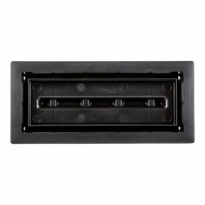 FITTES Floor Register: Floor/Wall, 4 in H, 10 in W, Decorative, Matte, Black, Plastic Grille - Floor Registers