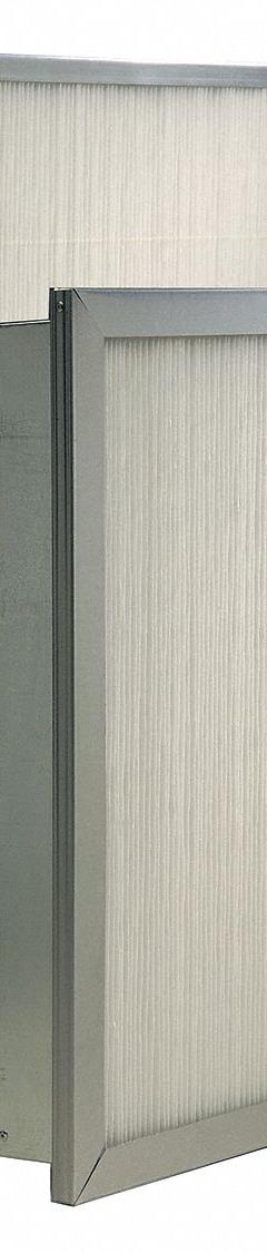KOCH Minipleat Air Filter: 24 in x 24 in x 4 in, Fiberglass, Galvanized Steel, Single Header (MPN 120-720-001). Key specifications — Brand: KOCH; Frame or Header Material: Galvanized Steel; Media Material: Fiberglass.