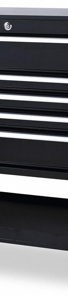 MONTEZUMA Tool Utility Cart: Black, 36 11/16 in Wd, 18 1/8 in Dp, 35 15/16 in Ht, No Lid, Keyed (MPN BK3605UC). Key specifications — attr1116772: MONTEZUMA; attr1116768: Keyed.