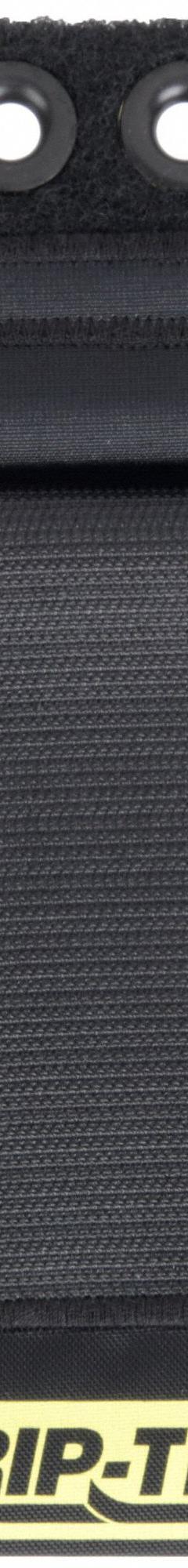 RIP-TIE Hook-and-Loop Cinch Strap: 16 in Lg, 4.00 in, 2 in Wd, 90 lb Tensile Strength, Black, 10 PK (MPN O-16-G10-BK). Key specifications — Color: Black; Brand: RIP-TIE; Includes: Brass Grommets; Max. Bundle Dia.: 4.00 in.