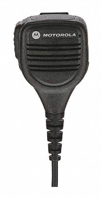 MOTOROLA Speaker Microphone: Fits Motorola, 3.5 mm Jack, Push To Talk, Windporting - Motorola-Compatible Microphones & Speakers