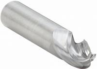 CLEVELAND Ball End Mill: Carbide, 4 Flute, 1/2" Mill Dia, 1" LOC, 3" OAL (MPN C60115)