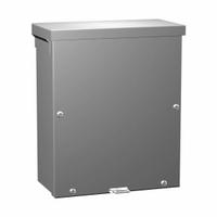 HAMMOND Junction Box: Galvanized Steel, 24 in x 18 in x 8 in, 3R, Solid Cover, Screw On, Included (MPN C3R24188SC). Key specifications — Brand: HAMMOND; Closure Method: Screws; Knockouts: Included.